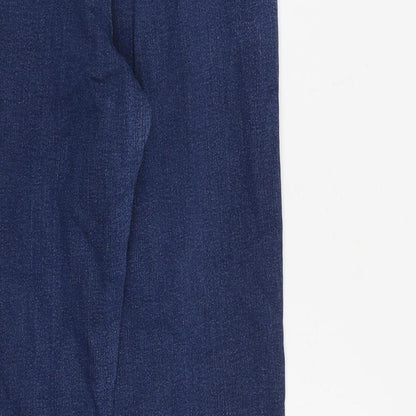 New Look Womens Blue Cotton Skinny Jeans Size 8 L28 in Slim Zip
