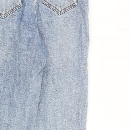 New Look Womens Blue Cotton Straight Jeans Size 8 L27 in Regular Zip