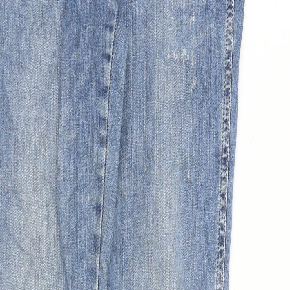 Womens UK Size 28 in H&M Regular Fit Straight Blue Jeans