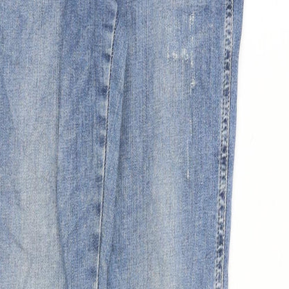 Womens UK Size 28 in H&M Regular Fit Straight Blue Jeans