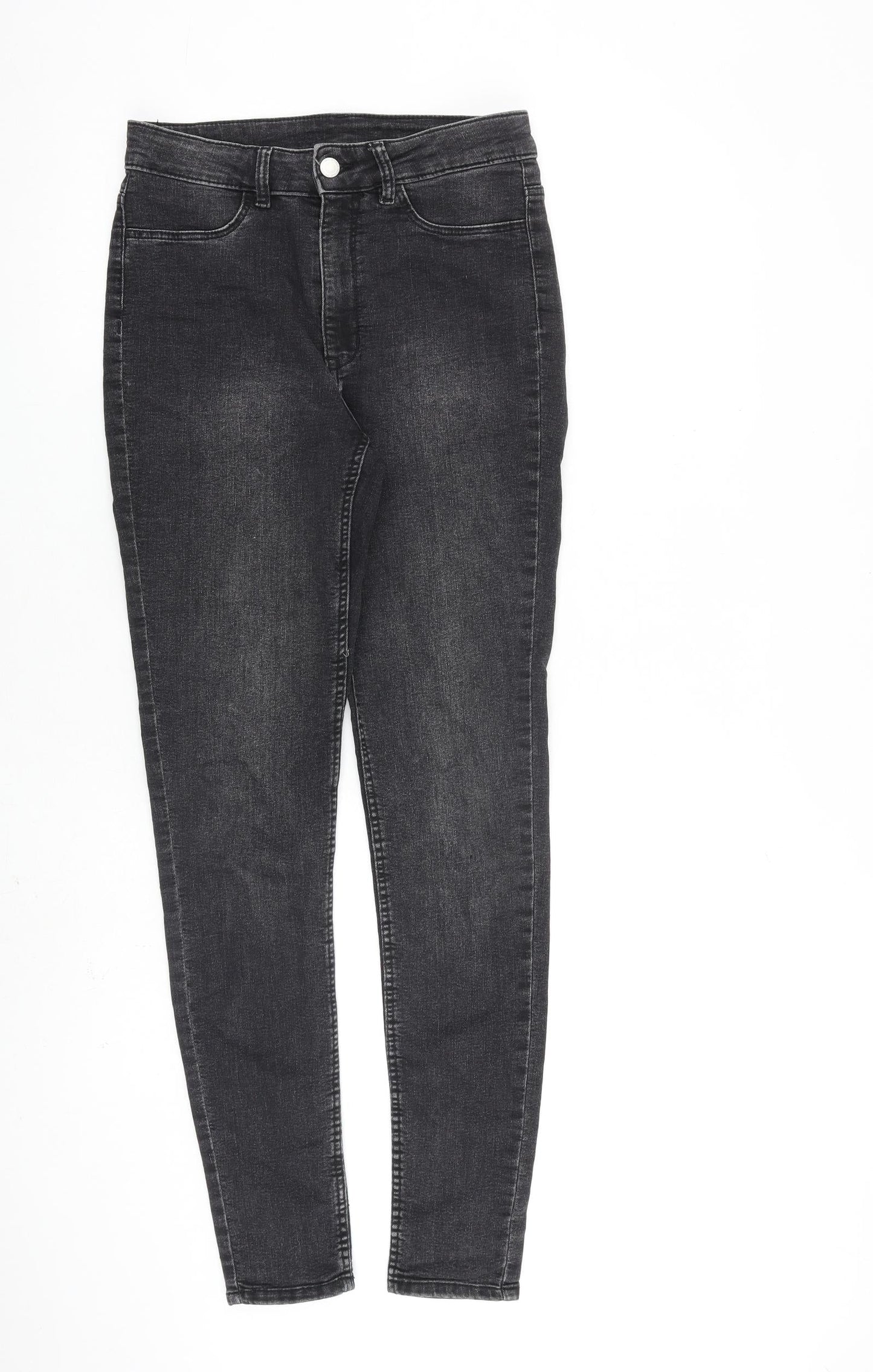 Womens UK Size 10 H&M Regular Fit Skinny Grey Jeans