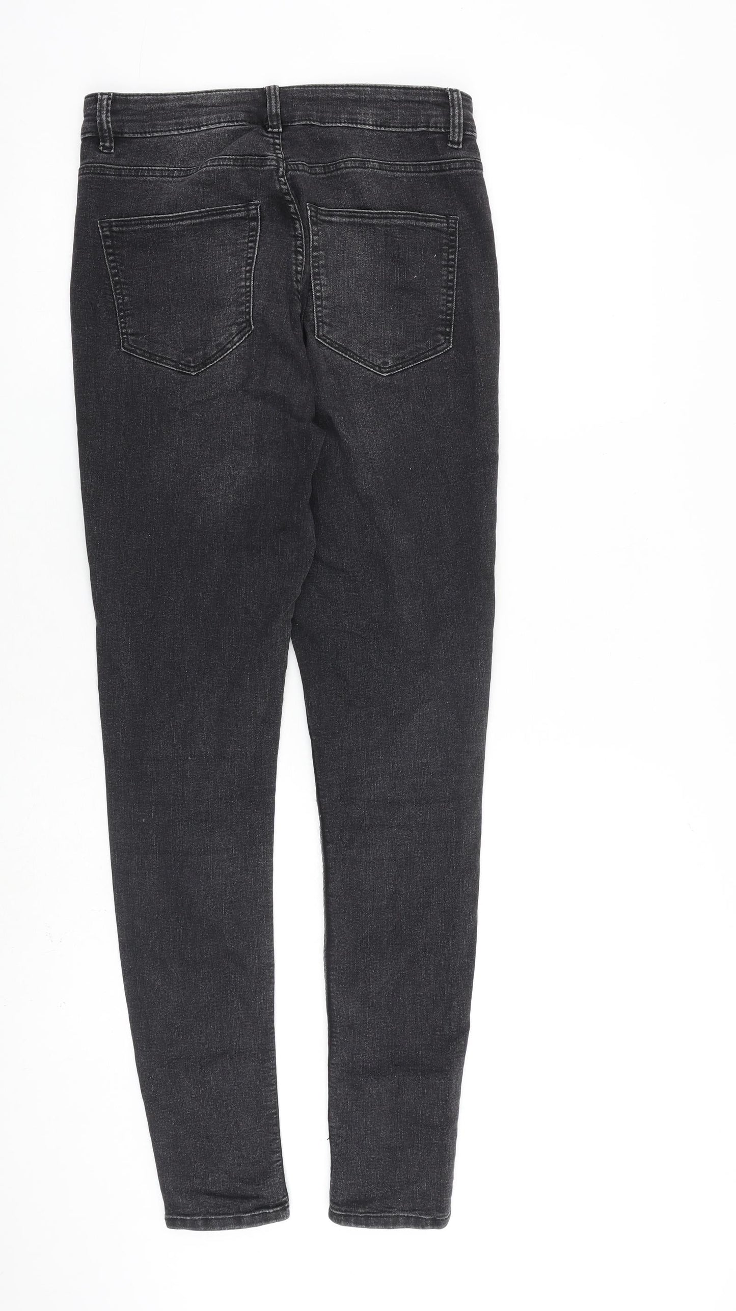 Womens UK Size 10 H&M Regular Fit Skinny Grey Jeans