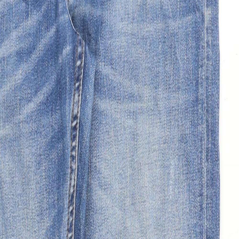 Burton Mens Blue Cotton Skinny Jeans Size 32 in L32 in Regular Zip - Stretch