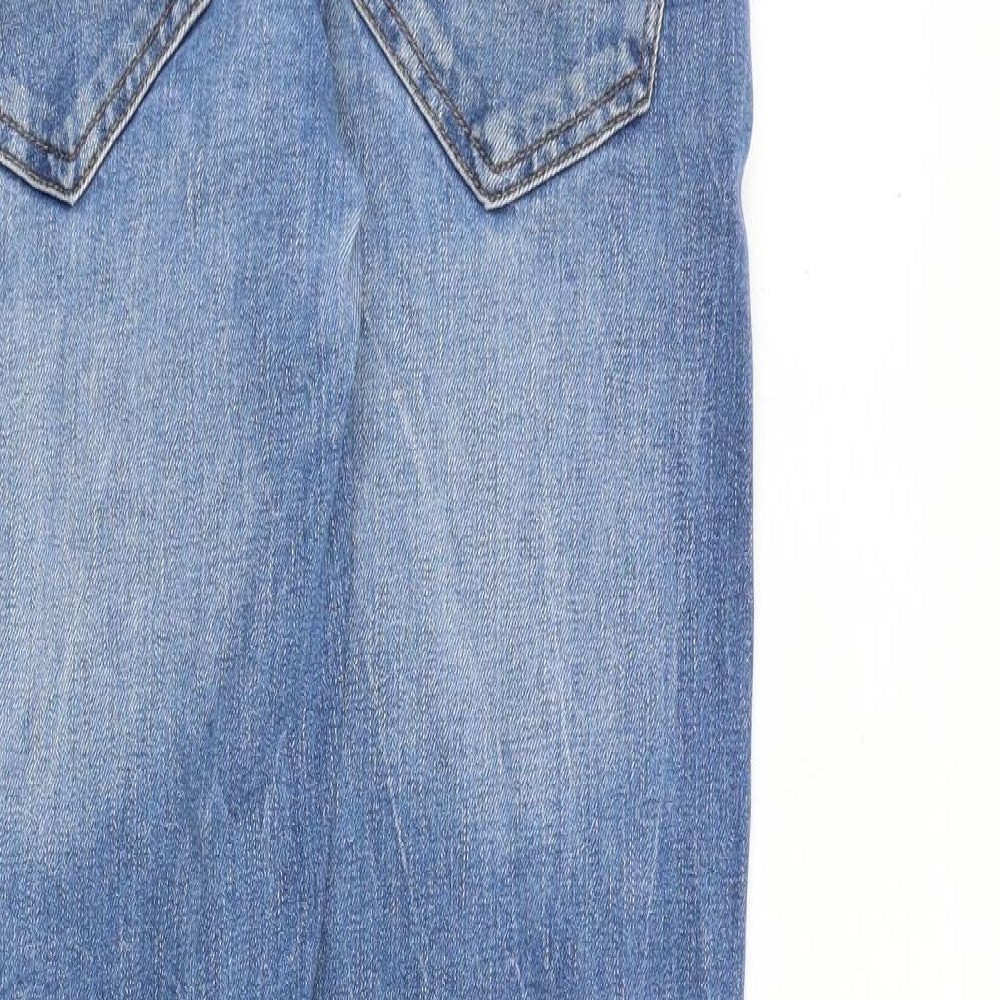 Burton Mens Blue Cotton Skinny Jeans Size 32 in L32 in Regular Zip - Stretch