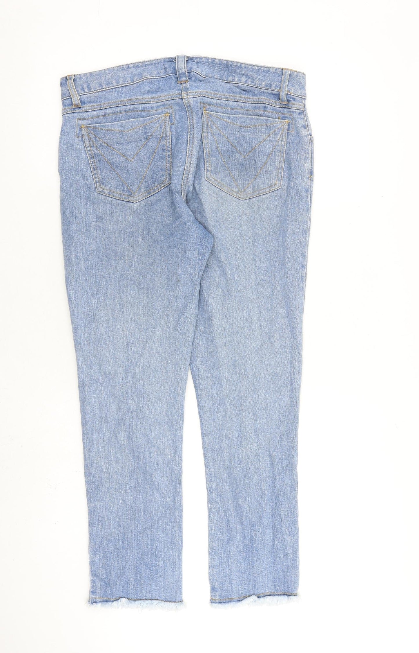 Vildnis Womens Blue Cotton Straight Jeans Size M L27 in Regular Zip