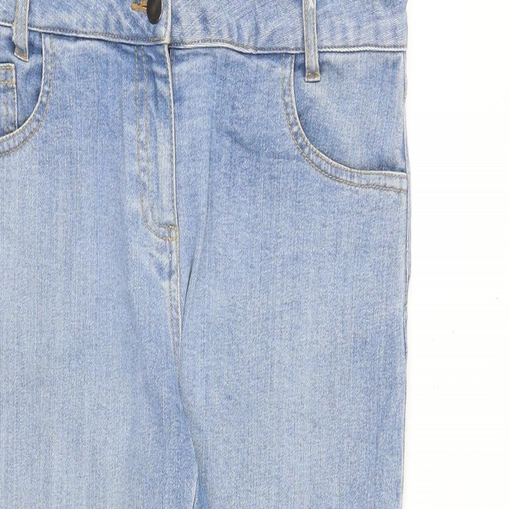 Vildnis Womens Blue Cotton Straight Jeans Size M L27 in Regular Zip