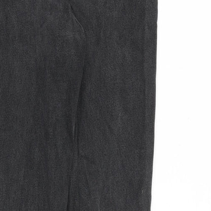 Denim & Co. Womens Grey Cotton Mom Jeans Size 10 L28 in Regular Zip