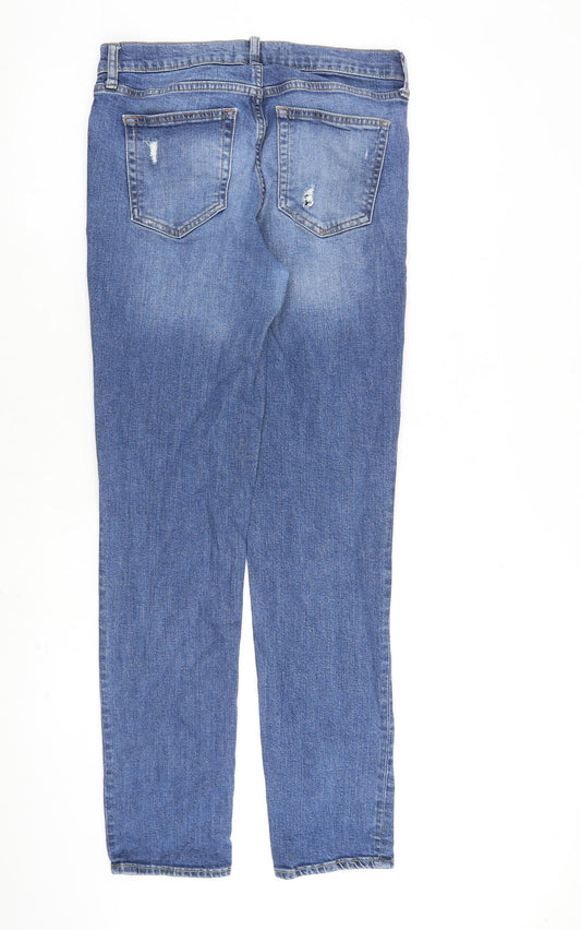 Gap Womens Blue Cotton Straight Jeans Size 29 in L32 in Regular Zip