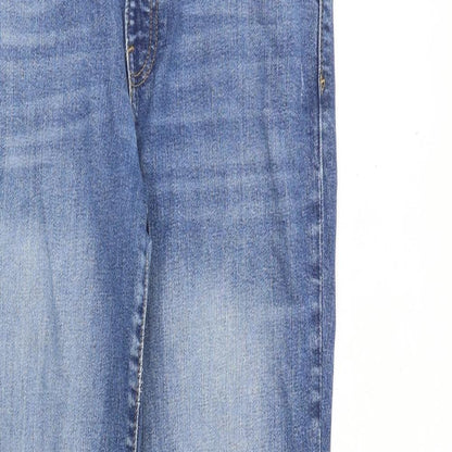 Gap Womens Blue Cotton Straight Jeans Size 29 in L32 in Regular Zip