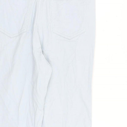 Damart Womens Blue Cotton Cropped Jeans Size 12 L21 in Regular Zip