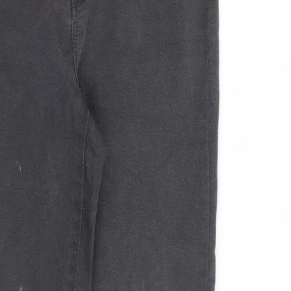 Zara Womens Grey Cotton Skinny Jeans Size 12 L30 in Regular Zip