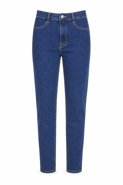 Womens UK Size 8 Zara Slim Fit Straight Blue Jeans
