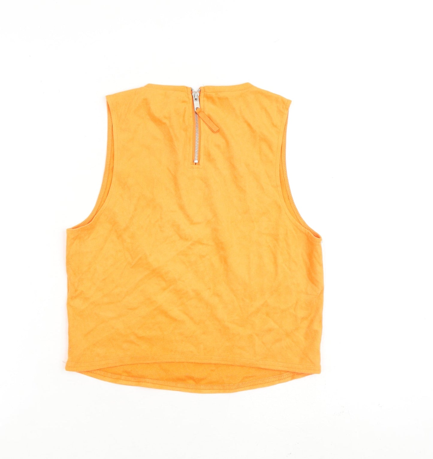 Womens UK Size S Zara Orange Basic Tank