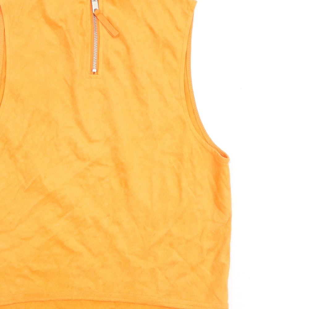 Womens UK Size S Zara Orange Basic Tank