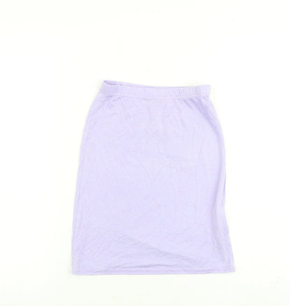 PRETTYLITTLETHING Womens Purple Viscose Mini Skirt Size 8
