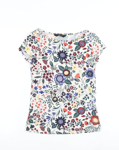 Womens UK Size 8 Dorothy Perkins Multicoloured Basic T-Shirt