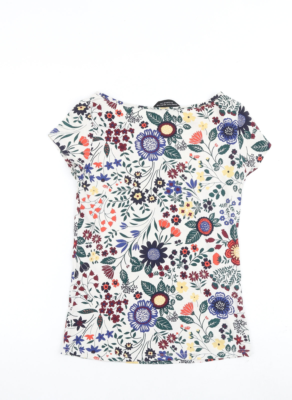 Womens UK Size 8 Dorothy Perkins Multicoloured Basic T-Shirt