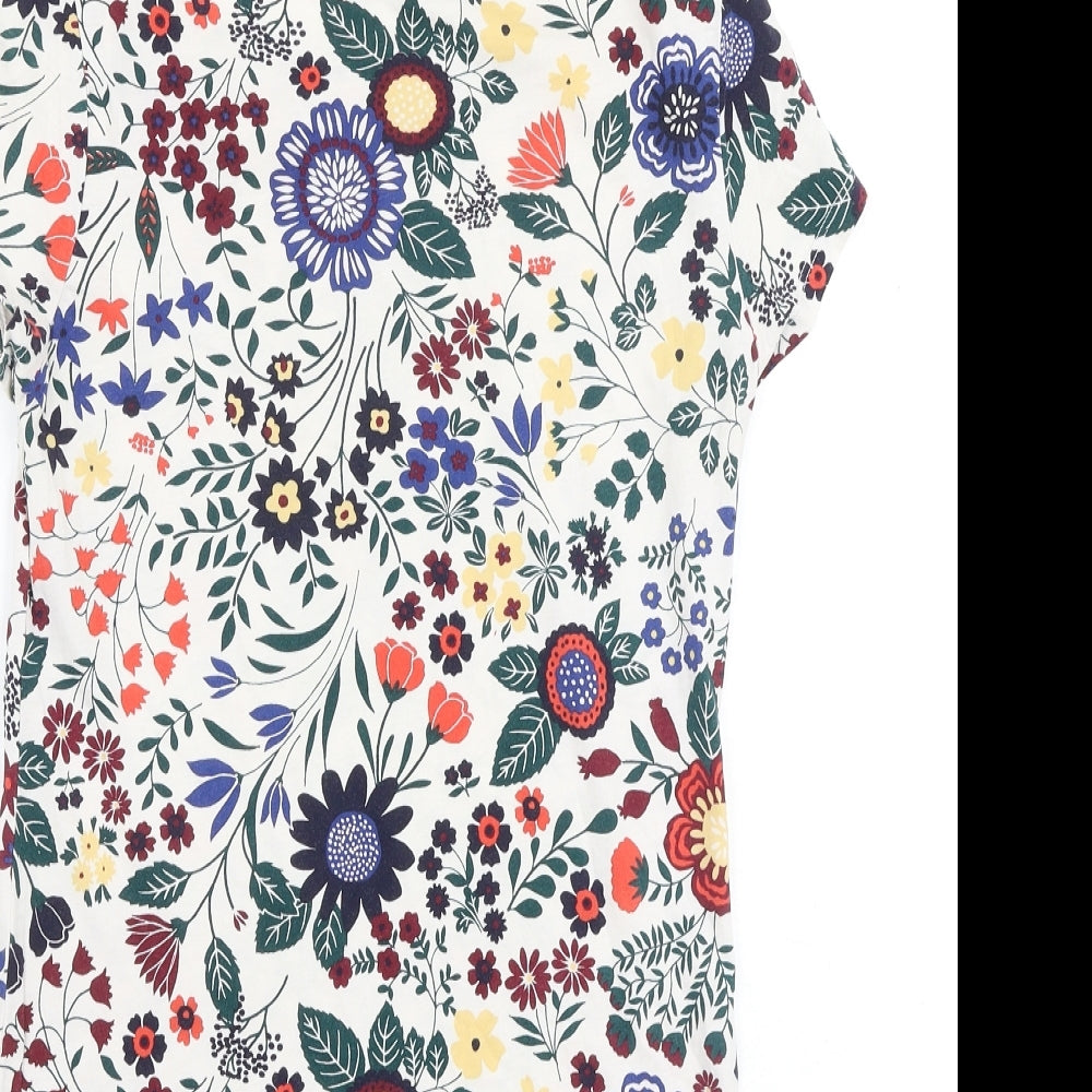 Womens UK Size 8 Dorothy Perkins Multicoloured Basic T-Shirt