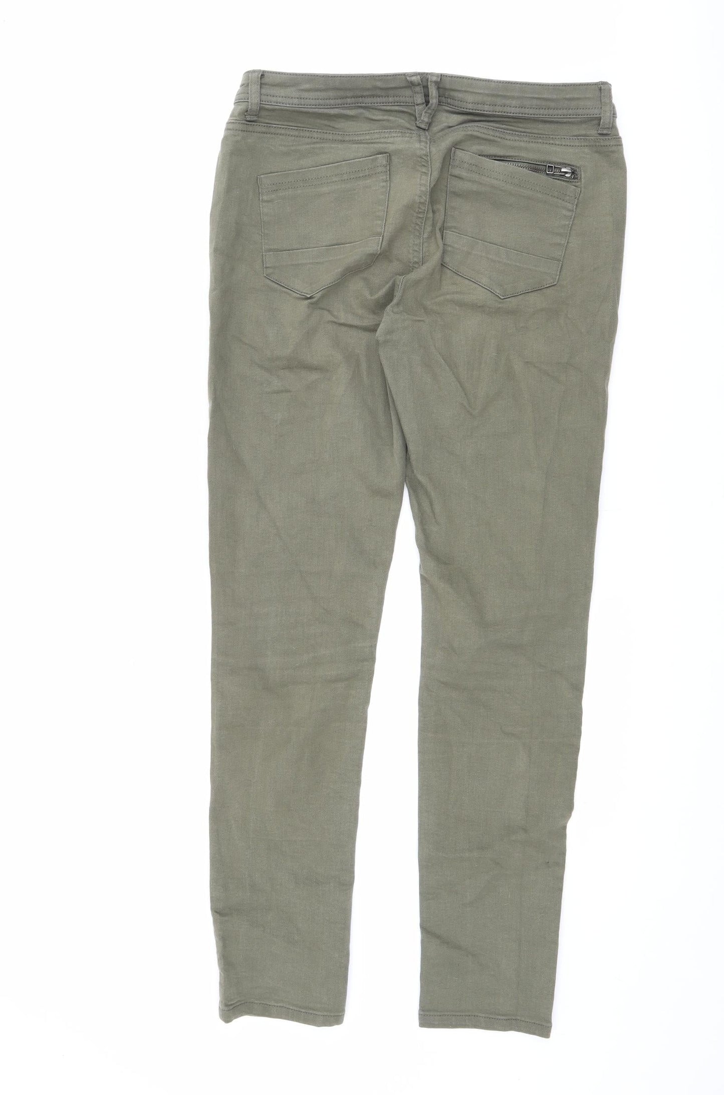 Patrizia Womens Green Cotton Skinny Jeans Size 31 in L31 in Slim Zip