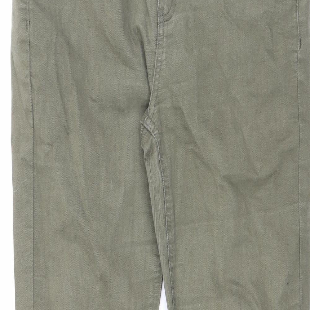 Patrizia Womens Green Cotton Skinny Jeans Size 31 in L31 in Slim Zip