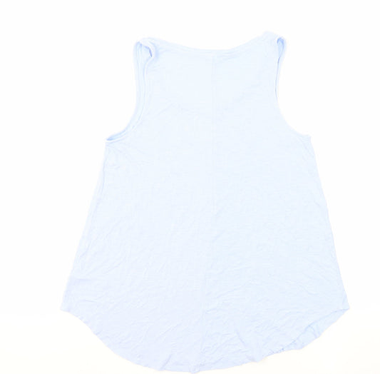 Old Navy Womens Blue Viscose Basic Tank Size M Boat Neck