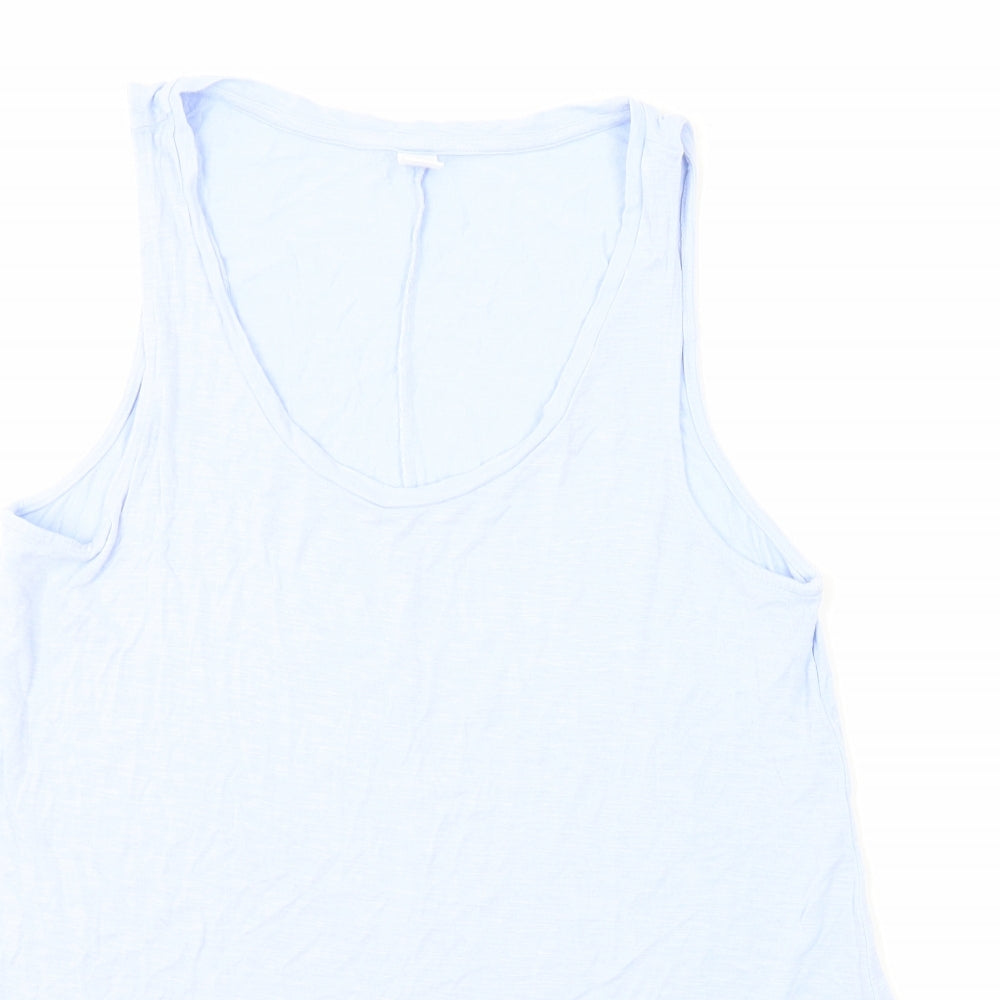 Old Navy Womens Blue Viscose Basic Tank Size M Boat Neck