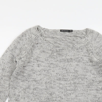 Womens UK Size S Stradivarius Grey Pullover Jumper