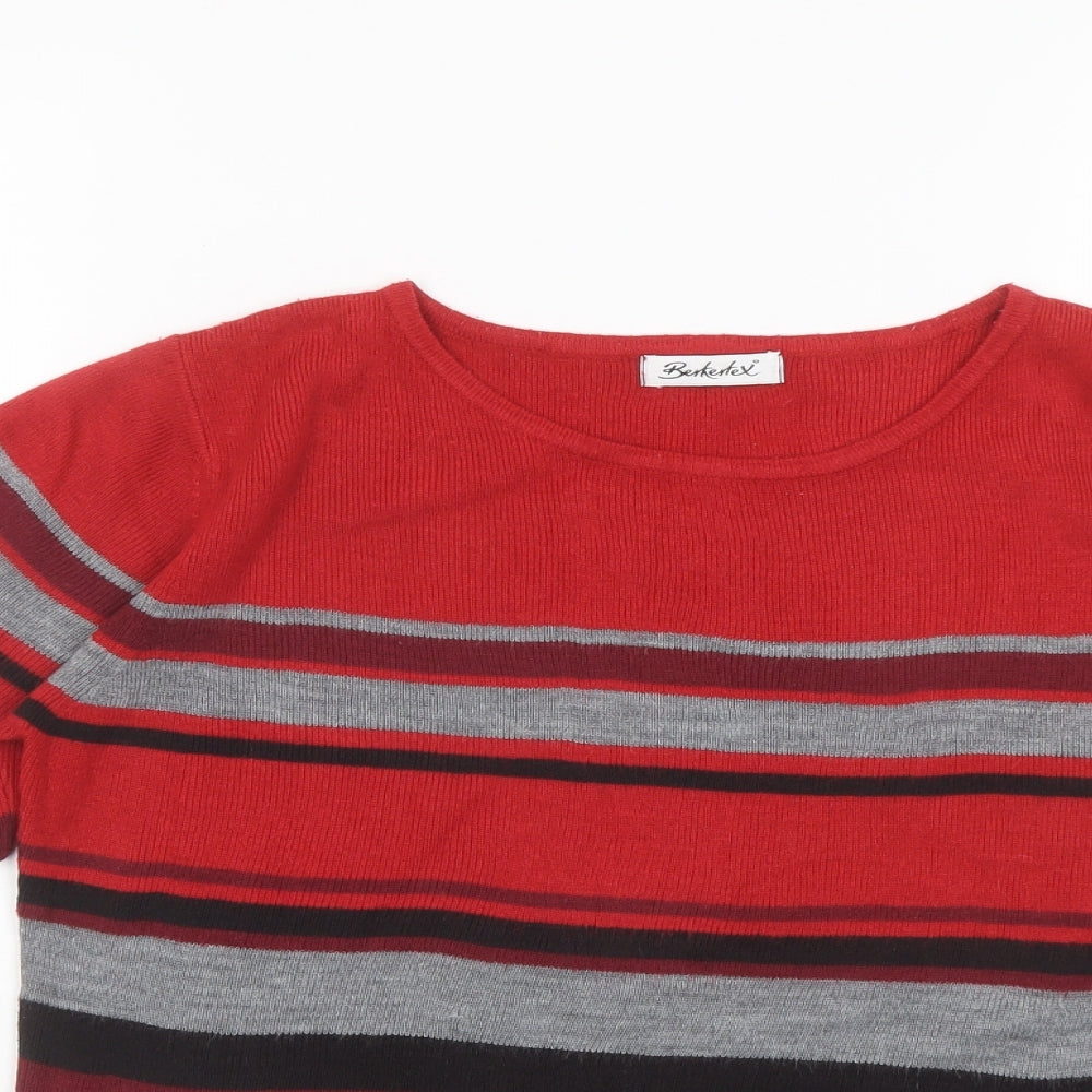 Womens UK Size 10 Berkertex Multicoloured Pullover Jumper