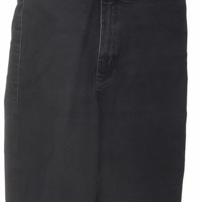 Marks and Spencer Womens Black Cotton Skinny Jeans Size 12 L25 in Regular Button