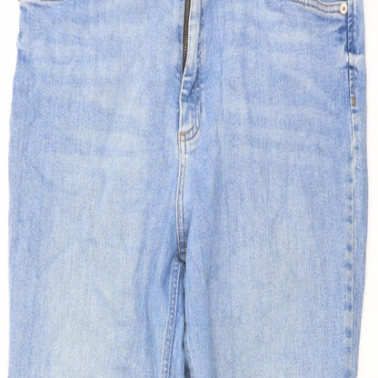 ASOS Womens Blue Cotton Mom Jeans Size 35 in L36 in Regular Button