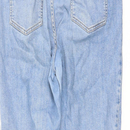 ASOS Womens Blue Cotton Mom Jeans Size 35 in L36 in Regular Button