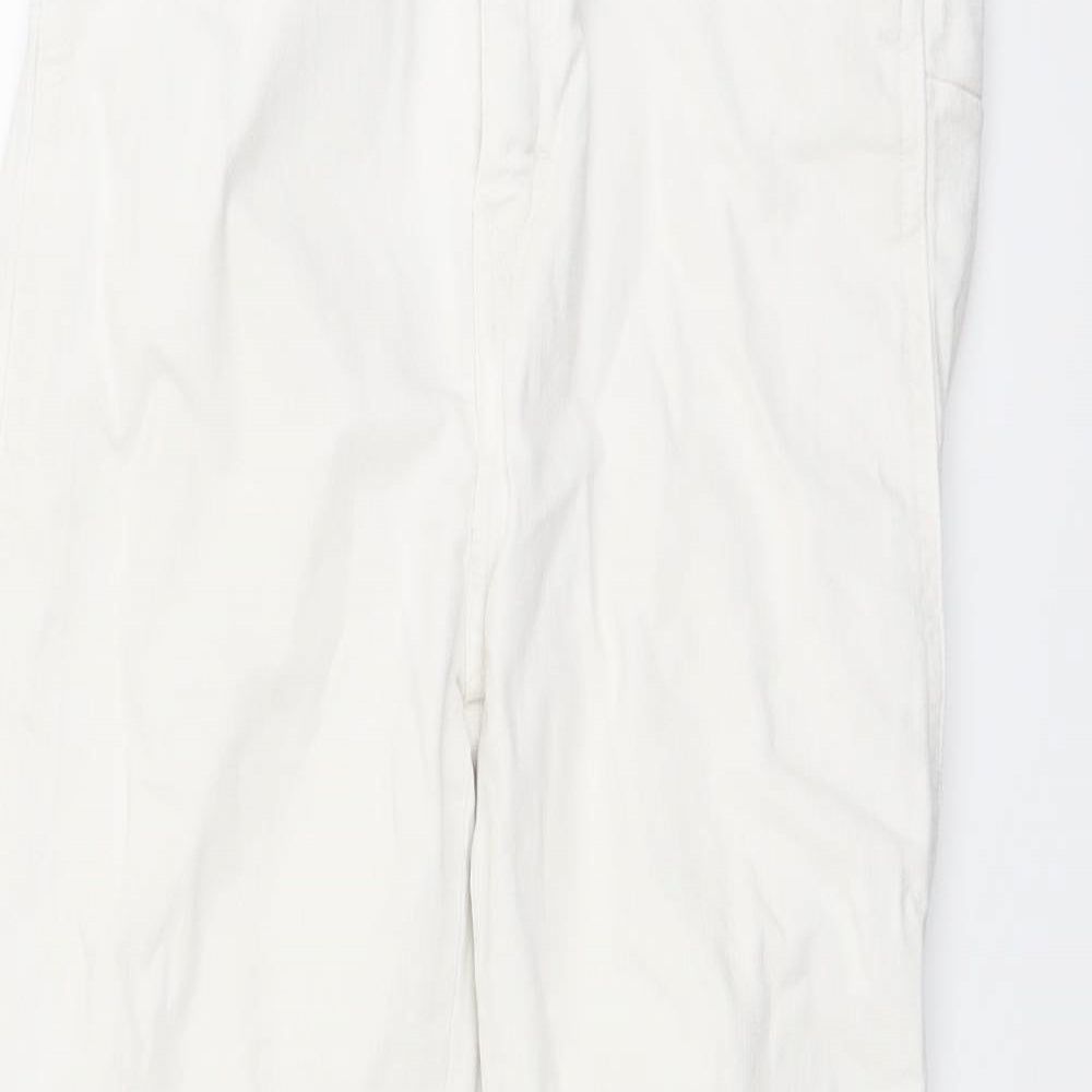 Bershka Womens White Cotton Skinny Jeans Size 8 L25 in Regular Button