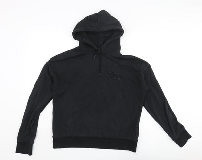 USA Pro Womens Black Polyester Pullover Hoodie Size 16 Pullover - Embroidered Logo