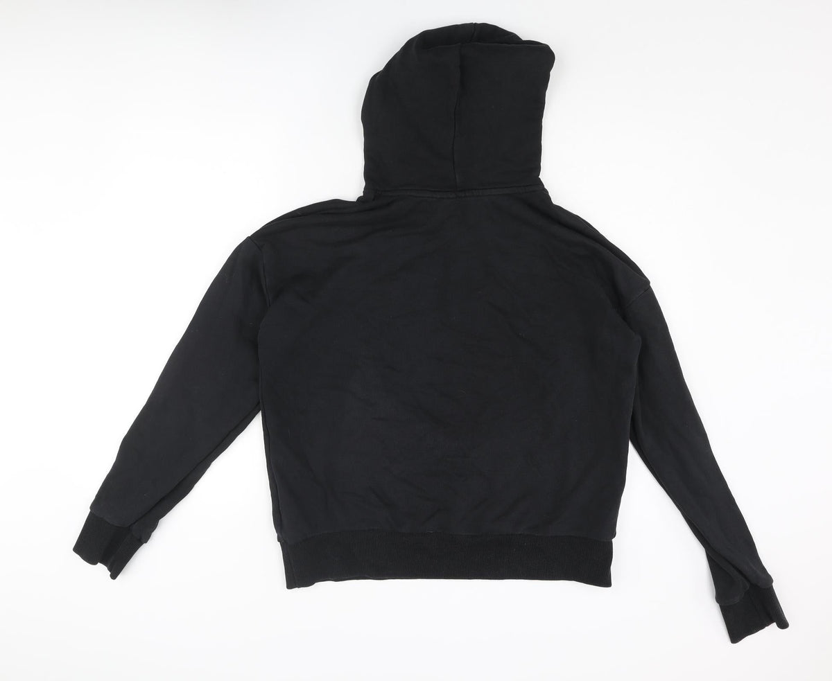 USA Pro Womens Black Polyester Pullover Hoodie Size 16 Pullover - Embroidered Logo