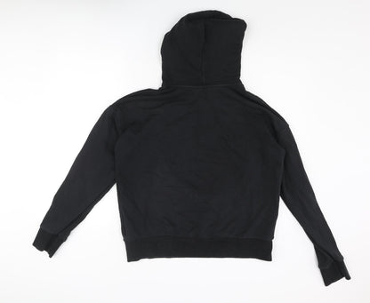 USA Pro Womens Black Polyester Pullover Hoodie Size 16 Pullover - Embroidered Logo