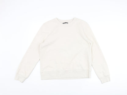 Zara Womens Beige Cotton Pullover Sweatshirt Size M Pullover
