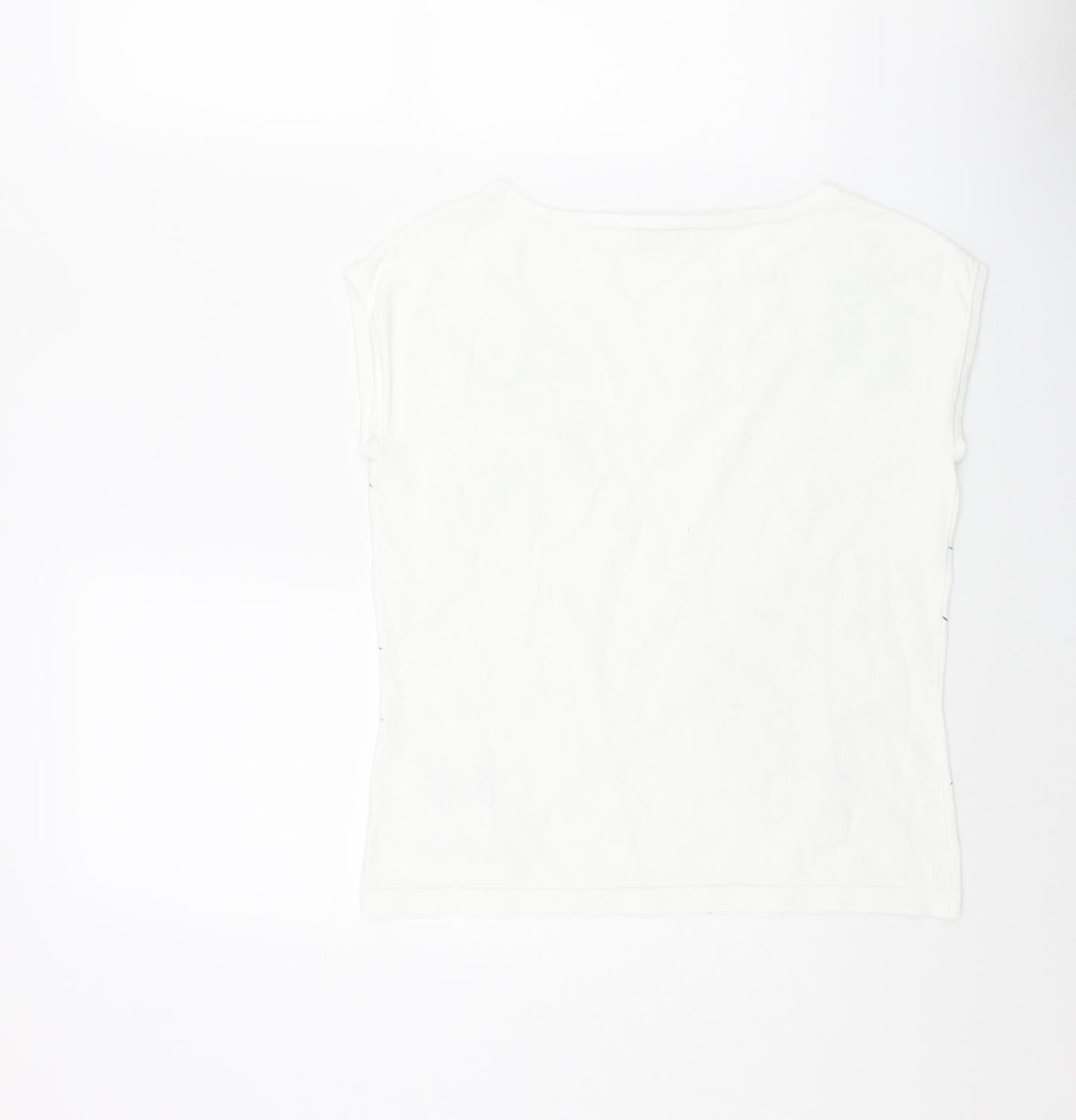 Womens UK Size 12 Lakeland White Vest Jumper