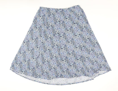 Cotswold Collections Womens Blue Geometric Polyester A-Line Skirt Size 2XL