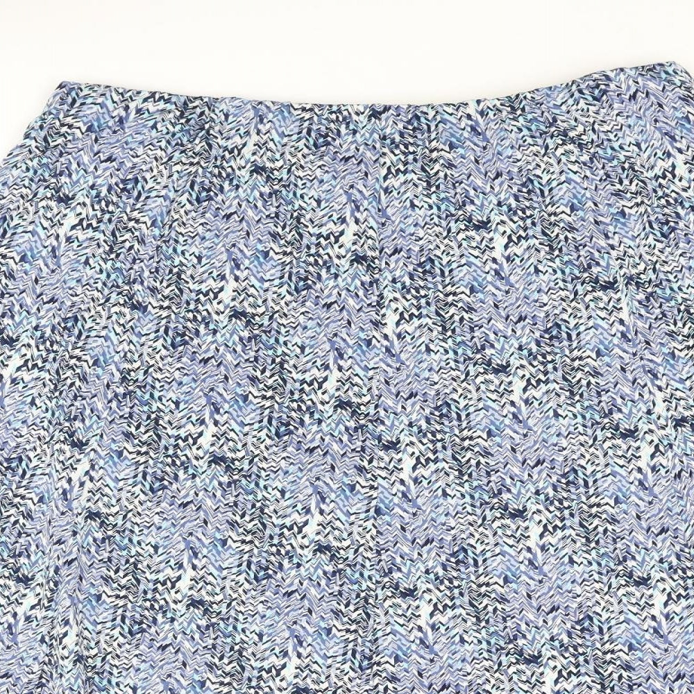 Cotswold Collections Womens Blue Geometric Polyester A-Line Skirt Size 2XL