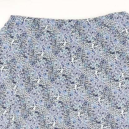 Cotswold Collections Womens Blue Geometric Polyester A-Line Skirt Size 2XL