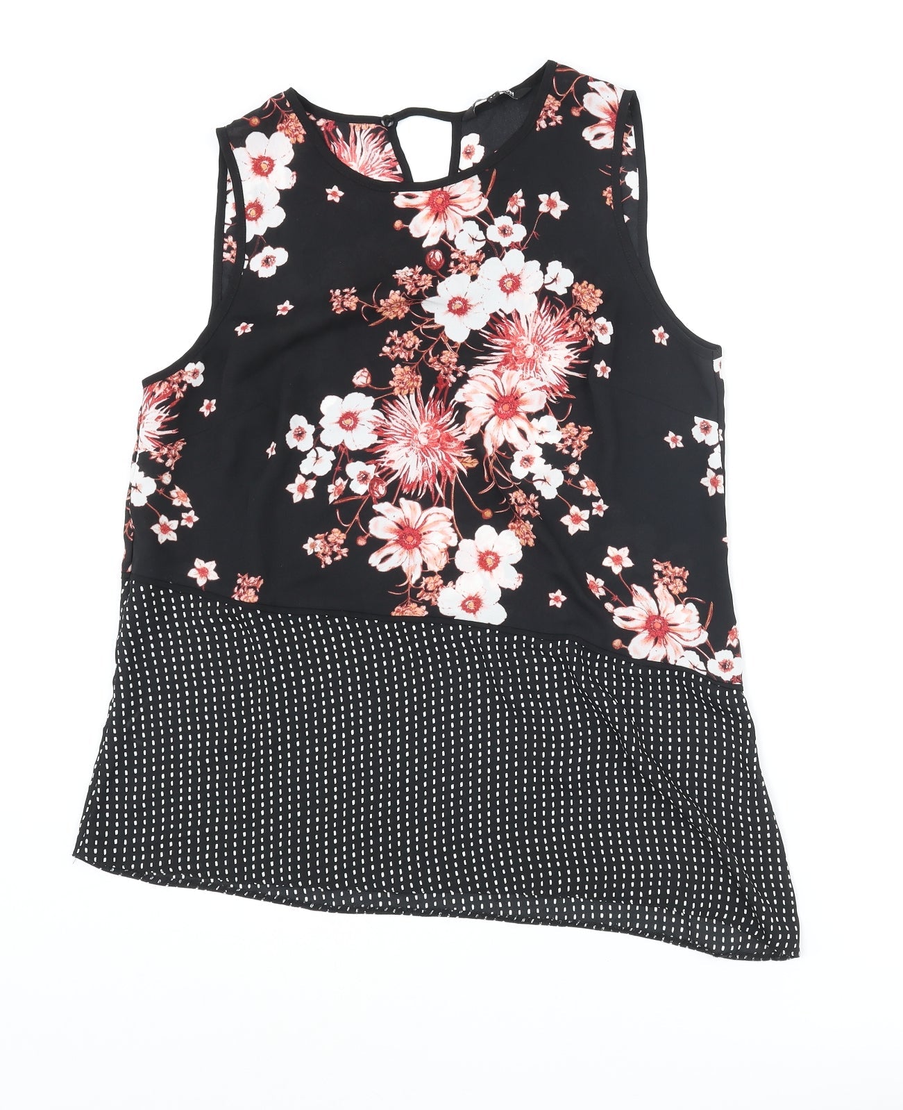 Womens UK Size 14 Debenhams Black Camisole Blouse