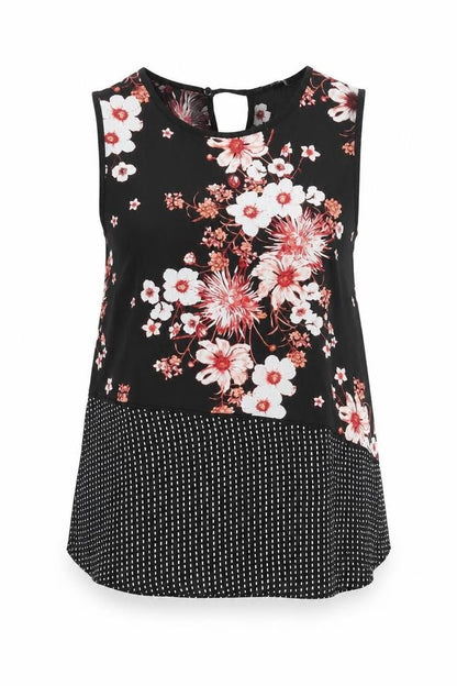 Womens UK Size 14 Debenhams Black Camisole Blouse