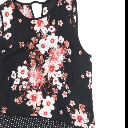 Womens UK Size 14 Debenhams Black Camisole Blouse
