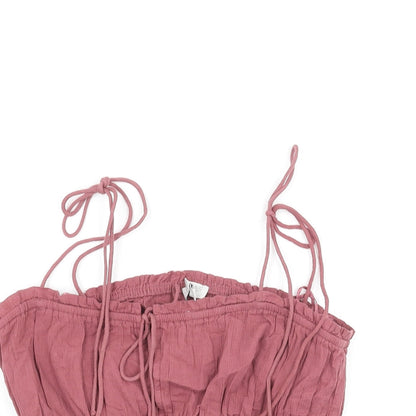 Womens UK Size L Pull&Bear Purple Cropped Blouse