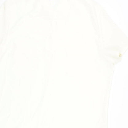 BHS Womens Ivory Polyester Basic Button-Up Size 16 Collared