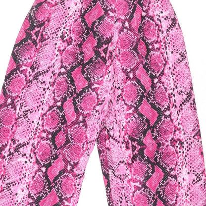 Womens UK Size 8 Quiz Regular Fit Cropped Pink Trousers