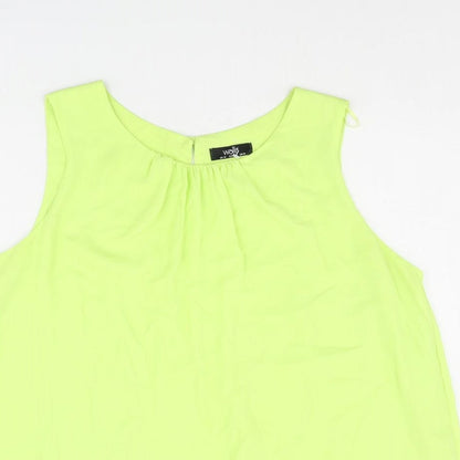 Womens UK Size 14 Wallis Green Camisole Blouse