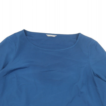 Womens UK Size 10 Marks and Spencer Blue Basic Blouse