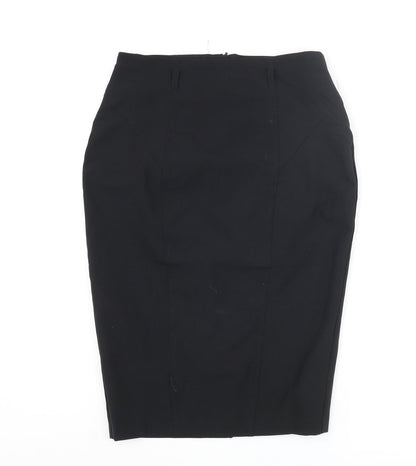 ASOS Womens Black Polyester Straight & Pencil Skirt Size 10 Zip