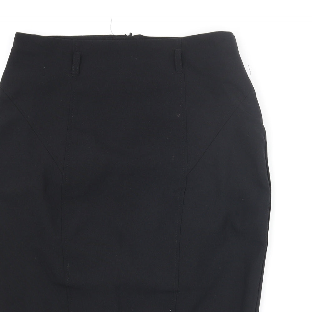 ASOS Womens Black Polyester Straight & Pencil Skirt Size 10 Zip